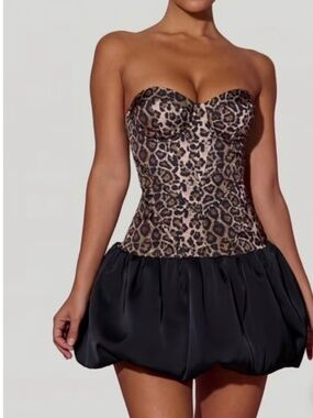 Oh Polly | Dresses | Embellished Corset Mini Dress In Fire Red | Poshmark
